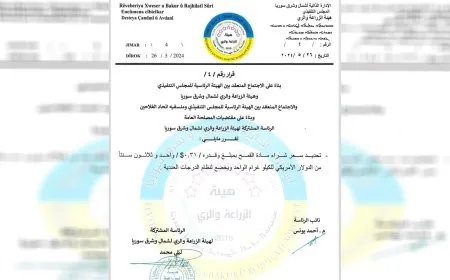 ​​​​​​​الإدارة الذاتية لإقليم شمال وشرق سوريا تحدد تسعيرة شراء القمح