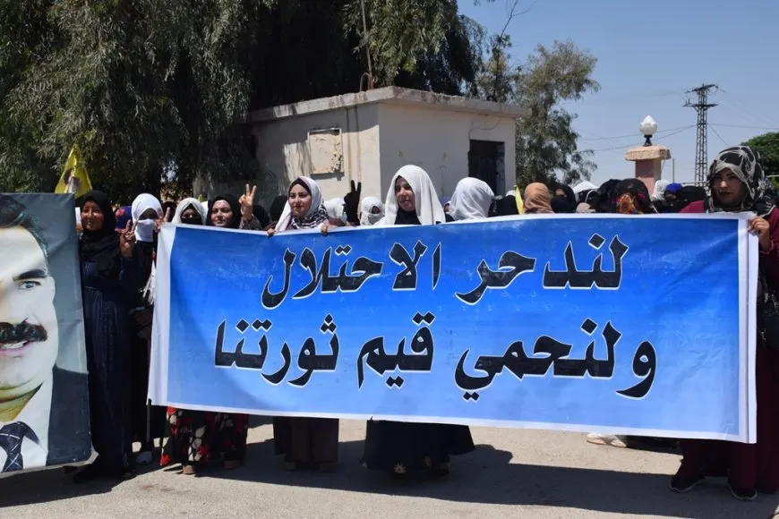 مسيرة للمطالبة بالحرية الجسدية للقائد عبدالله اوجلان في الشدادي