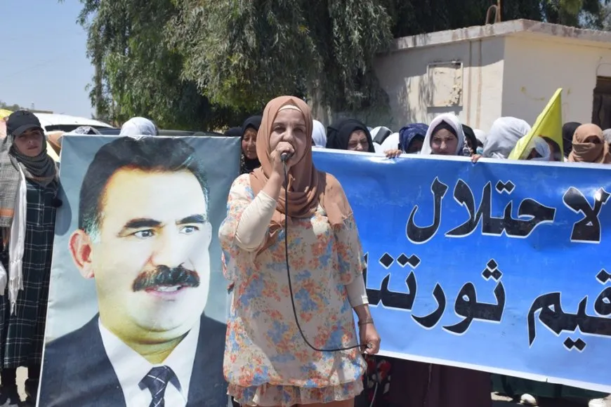 مسيرة للمطالبة بالحرية الجسدية للقائد عبدالله اوجلان في الشدادي