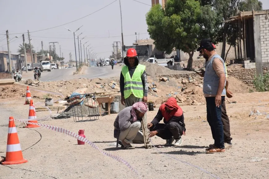 العمل على إنارة المدخل الجنوبي للشدادي