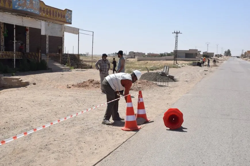 العمل على إنارة المدخل الجنوبي للشدادي