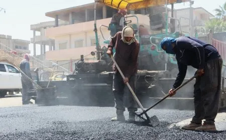 تزفيت شوارع مدينة الحسكة