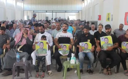  تقديم واجب العزاء لذوي مقاتل قوات الحماية الذاتية المثنى علي الأحمد