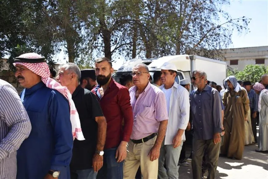 تقديم واجب العزاء لذوي مقاتل قسد بوطان سري كانيه