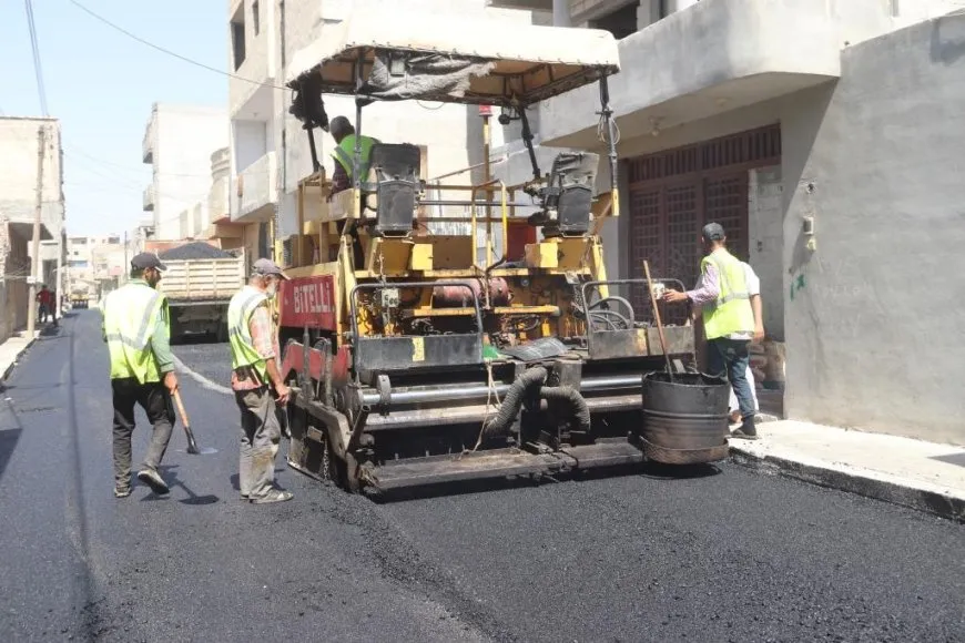 بدء تعبيد شوارع الرقة مع الانتهاء من الأشغال العامة
