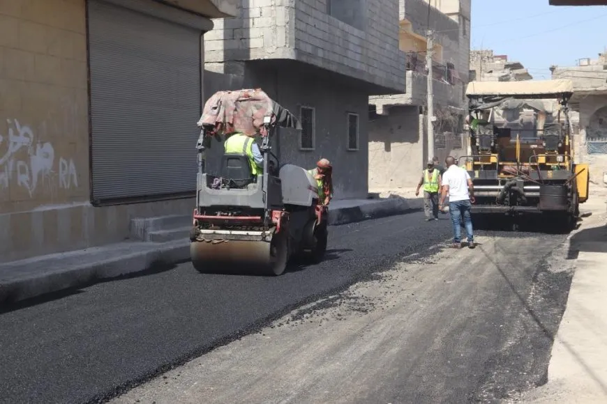 بدء تعبيد شوارع الرقة مع الانتهاء من الأشغال العامة
