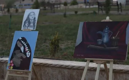 لجنة الثقافة تقيم معرضاً للفن التشكيلي في الحسكة