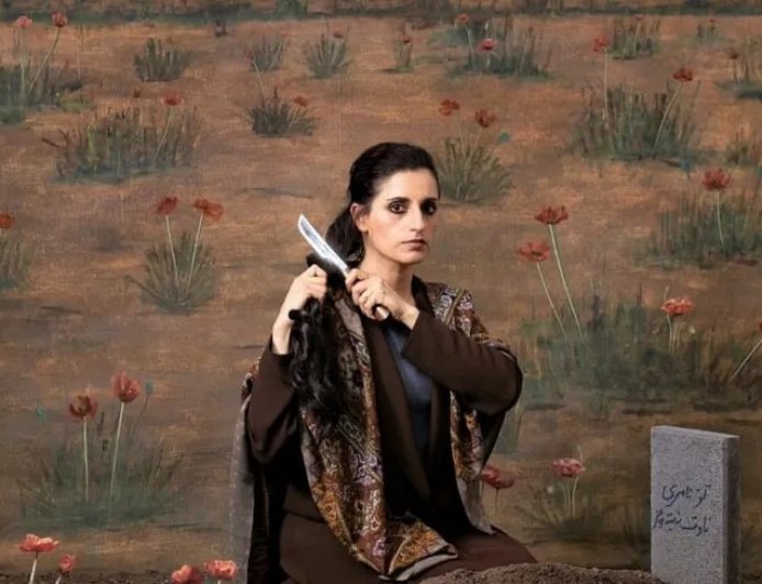 لوحة تجسّد نضال المرأة في إيران تحصد جائزة دولية