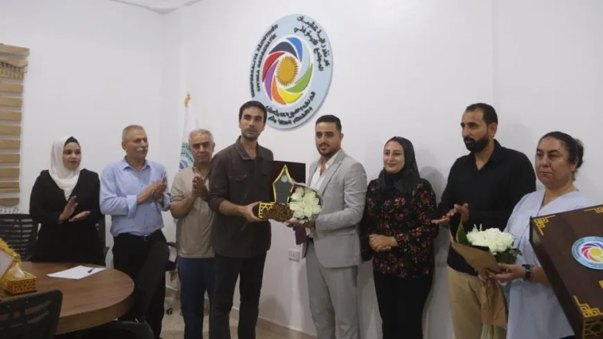 تكريم مشاركين في إعادة تأهيل جسر الرقة الجديد