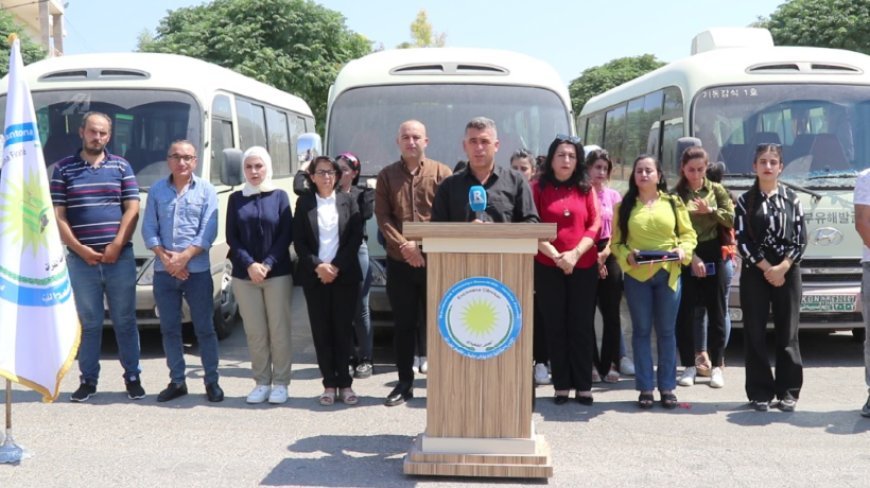 بمناسبة ذكرى ثورة 19 تموز: تقديم 8 باصات نقل لجامعة كوباني