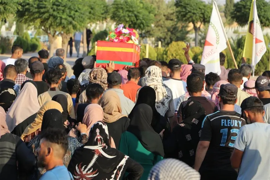 تشييع الشهيد إبراهيم الحسن إلى مثواه الأخير في الحسكة