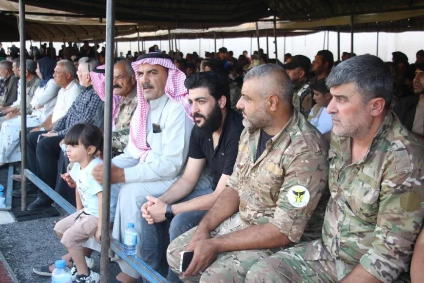 اجتماع لقسد مع عوائل الشهداء في مقاطعة منبج لشرح الوضع السياسي وقدرة القوات على المقاومة