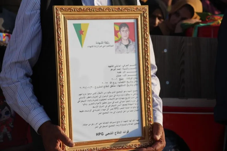 مراسم لشهيدين من مجلس منبج العسكري و HPG