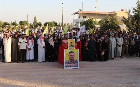 الحسكة تشيع جثمان الشهيد عبد المجيد العلوان