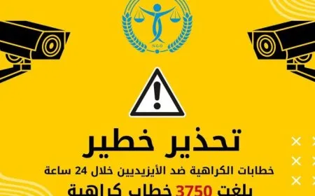 منظمة حقوقية: تصاعد خطاب الكراهية ضد الإيزيديين