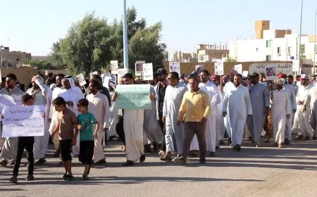مسيرة حاشدة في ريف دير الزور الشرقي تنديدًا بمجازر قوات حكومة دمشق