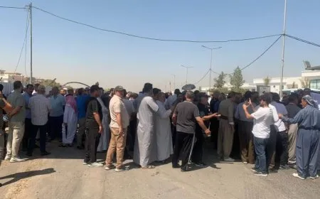 مجدداً إغلاق الطريق الرئيس في هولير احتجاجاً على نقص الخدمات