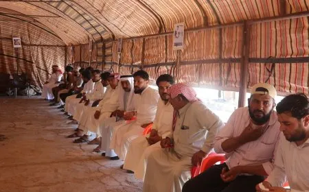 خيمة عزاء في مدينة هجين إكراماً لشهداء مجزرة قوات حكومة دمشق 