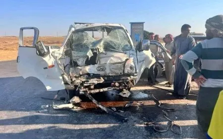 إصابة 4 مواطنين جراء تصادم سيارتين ودراجة نارية في كوباني