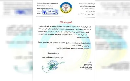 رفع الحظر الكلي عن مناطق في مقاطعة دير الزور واستبداله بالجزئي وفتح المعابر