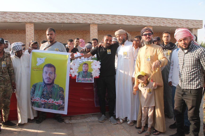 تشييع جثمان الشهيد خالد الناصر إلى مثواه الأخير في تل كوجر
