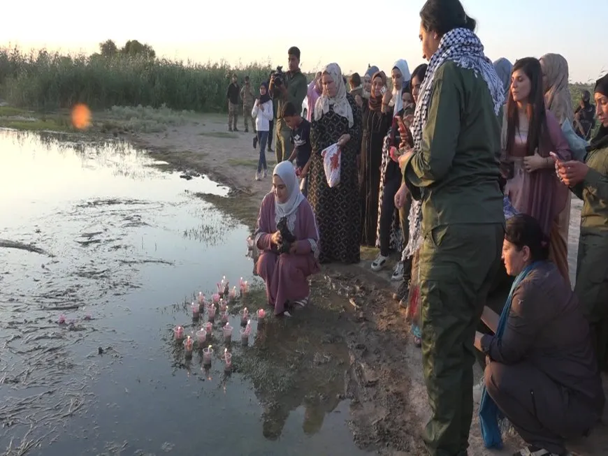إحياء ذكرى الوردة التي أهداها القائد عبدالله أوجلان للنساء في دير الزور