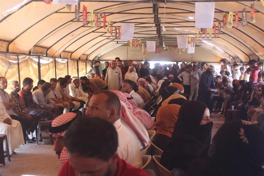 تقديم واجب العزاء لذوي مقاتل قسد فريد الغبراوي