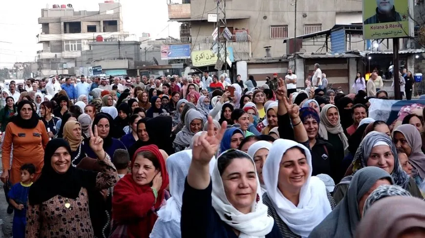 تظاهرة في قامشلو رداً على الهجمات وارتكاب المجازر في دير الزور