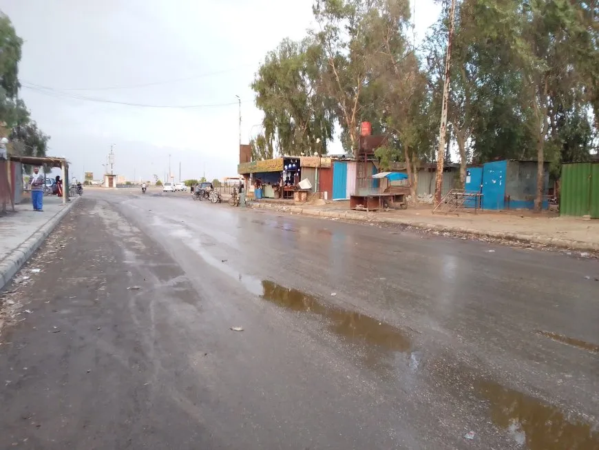 بالصور.. أمطار صيفية في مدينة تل تمر