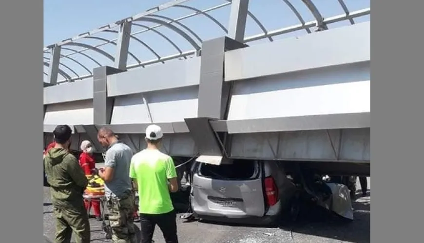 سقوط جسر مشاة في دمشق وأنباء عن قتلى وجرحى