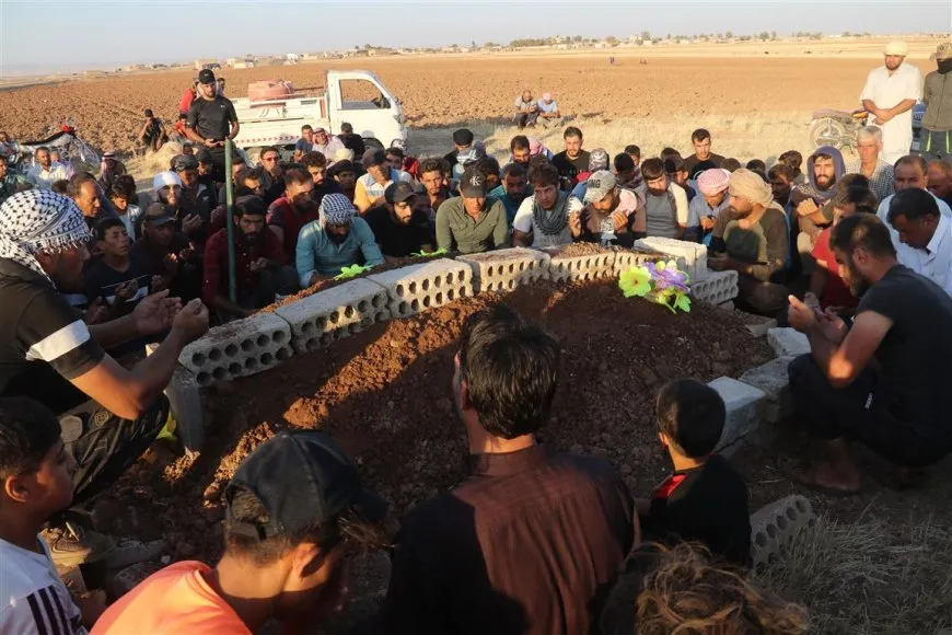 أهالي عامودا يشيعون جثمان الشهيد هاني خلف إلى مثواه الأخير