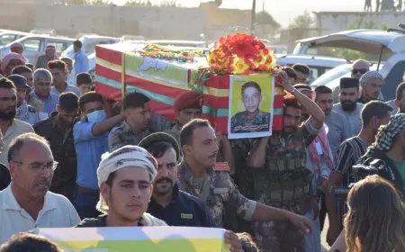 أهالي صرين يودعون جثمان الشهيد محمود علاوي