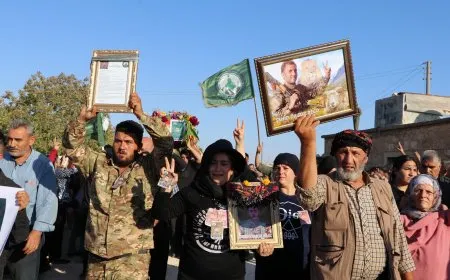 أهالي عفرين والشهباء يودعون الشهيد دلسوز راجو