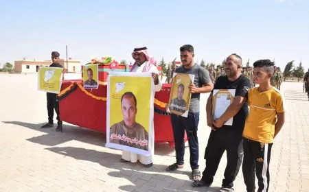تشييع جثمان عضو قوات سوريا الديمقراطية عكيد شدادي