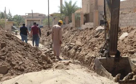 تأهيل وتوسيع شبكات الصرف الصحي بمقاطعة دير الزور