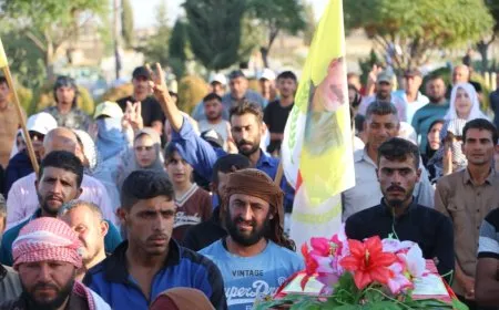 تشييع جثمان الشهيد "فيصل الحسن" إلى مثواه الأخير  