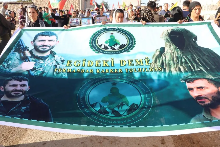 مراسم غيابية لقيادي قوات تحرير عفرين كاركر تولهلدان