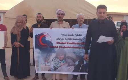 جمع التبرعات للعائدين من لبنان في تل حميس