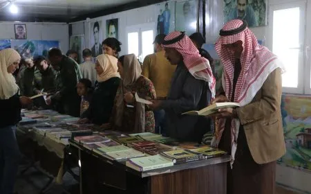 معرض لصور وكتب القائد عبد الله أوجلان في الحسكة