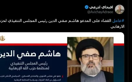 إسرائيل تُعلن رسمياً مقتل رئيس المجلس التنفيذي لحزب الله هاشم صفي الدين