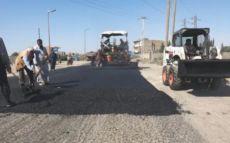إعادة تأهيل وتعبيد طرق مدينة الفرات بريف مقاطعة دير الزور 