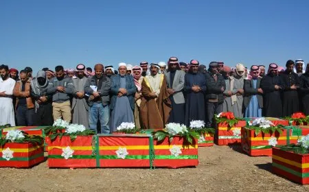 بمراسم مهيبة توديع جثامين مجزرة السويدية