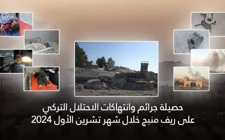 حَصيلَةٌ جرائِمِ وهجمات الاحتلالِ التُّركيّ على مقاطعة منبج خلال تشرين الأول