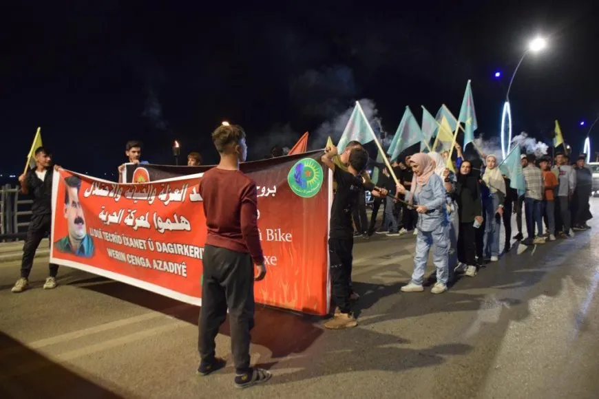 مسيرة مشاعل تنديداً بالمؤامرة الدولية على القائد عبد الله أوجلان