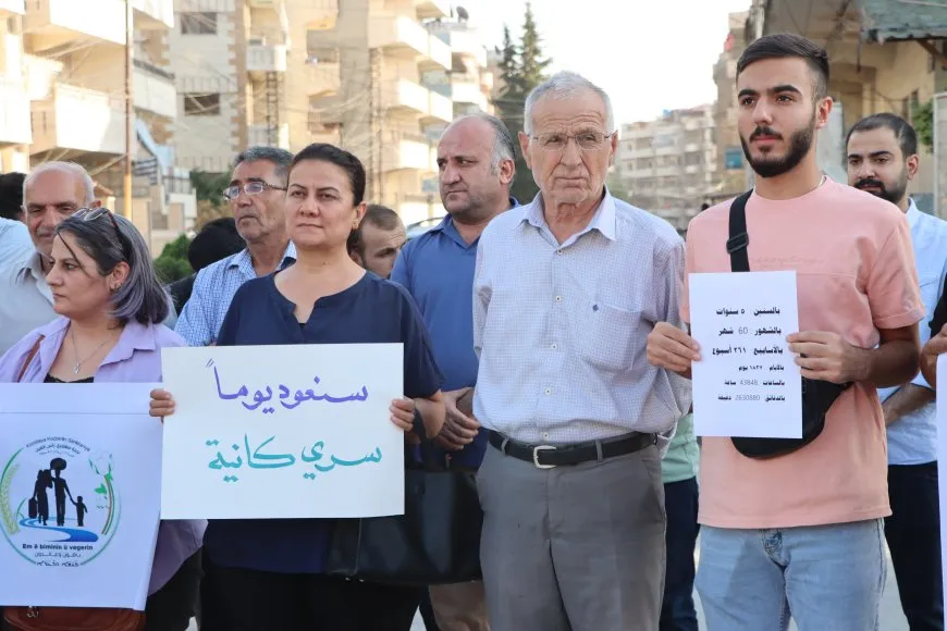 خلال وقفة احتجاجية الدعوة إلى إنهاء احتلال سري كانيه وكري سبي
