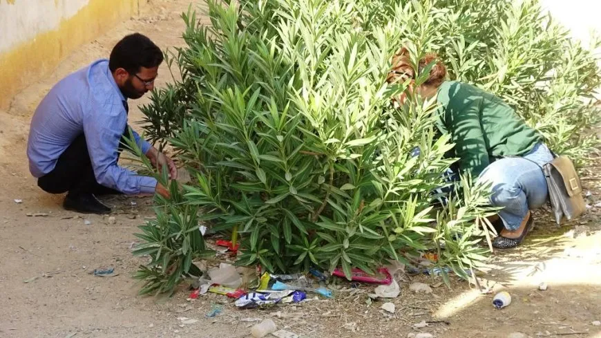 حملة نظافة في عين عيسى تشجيعاً على العمل التطوعي