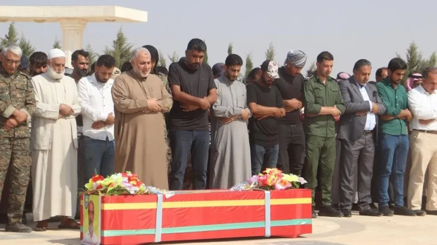تشييع جثمان مقاتل قوات حماية المجتمع أحمد العلي