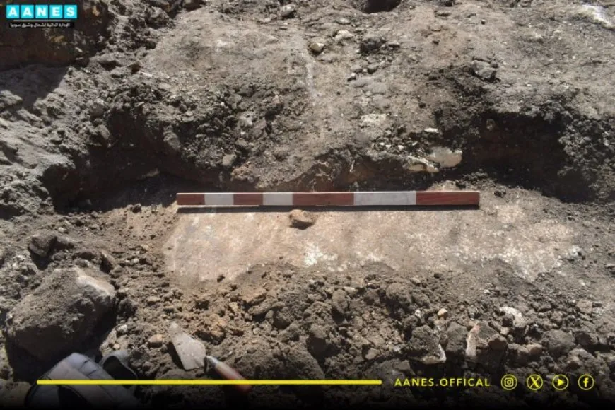 العثور على أجزاء من لوحة فسيفسائية في منبج
