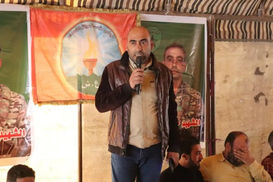 تقديم واجب العزاء لذوي مقاتل قوات الكوماندوس الشهيد حسن الحمد