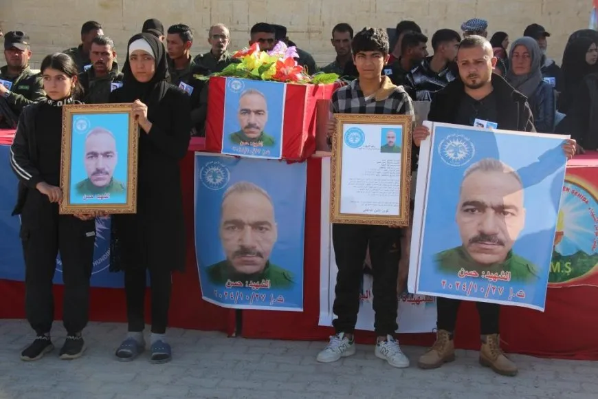 مراسم في مزار شهداء منبج للشهيدة الطفلة فرح وعضو في قوى الأمن الداخلي
